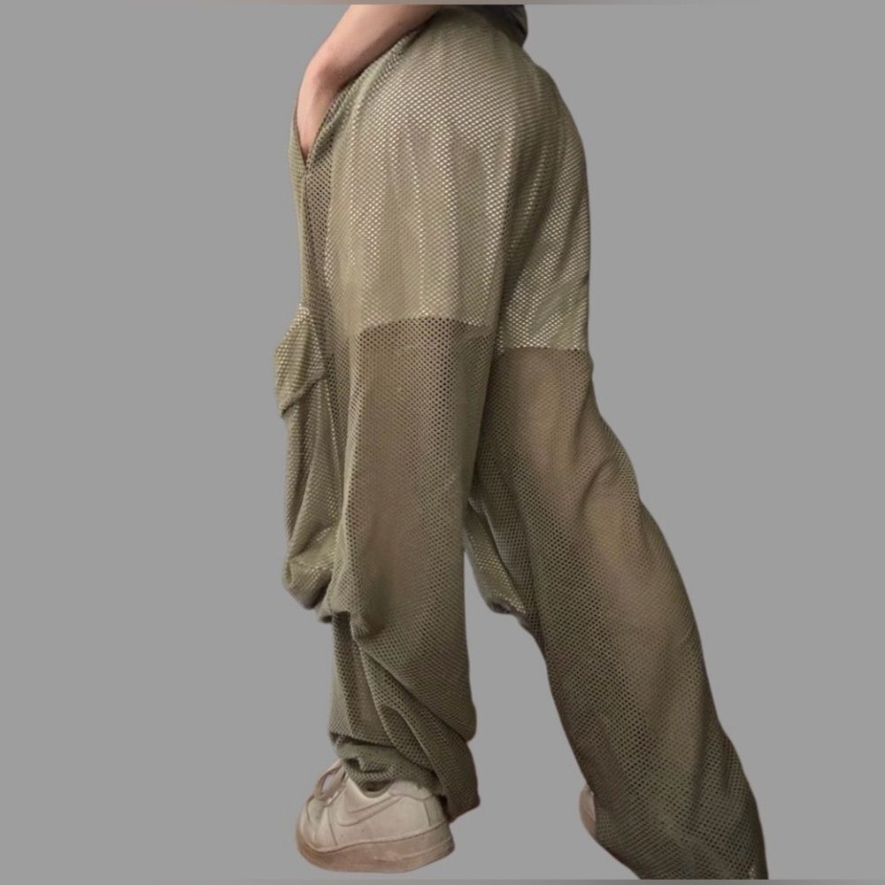 OFF-WHITE MESH CARGO PANT MILITARY WHITE - Picture 3 of 4